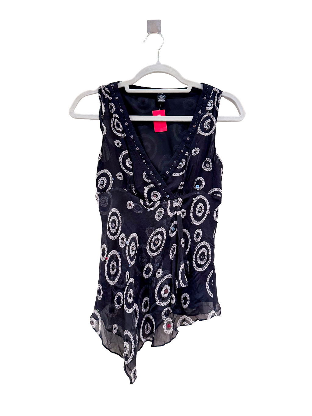 Sheer Sequin Chiffon Top