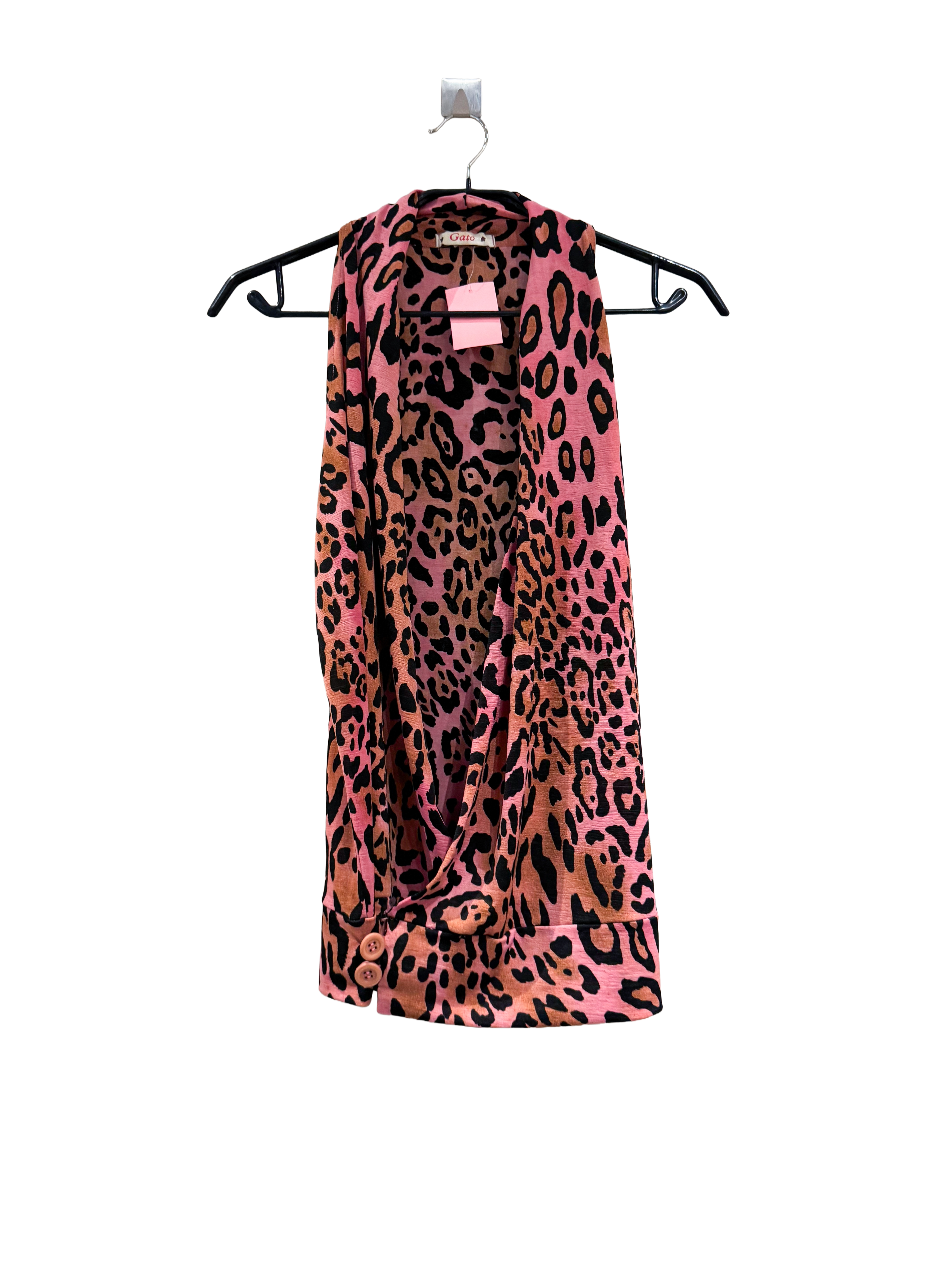 Pink Leopard Halter Top