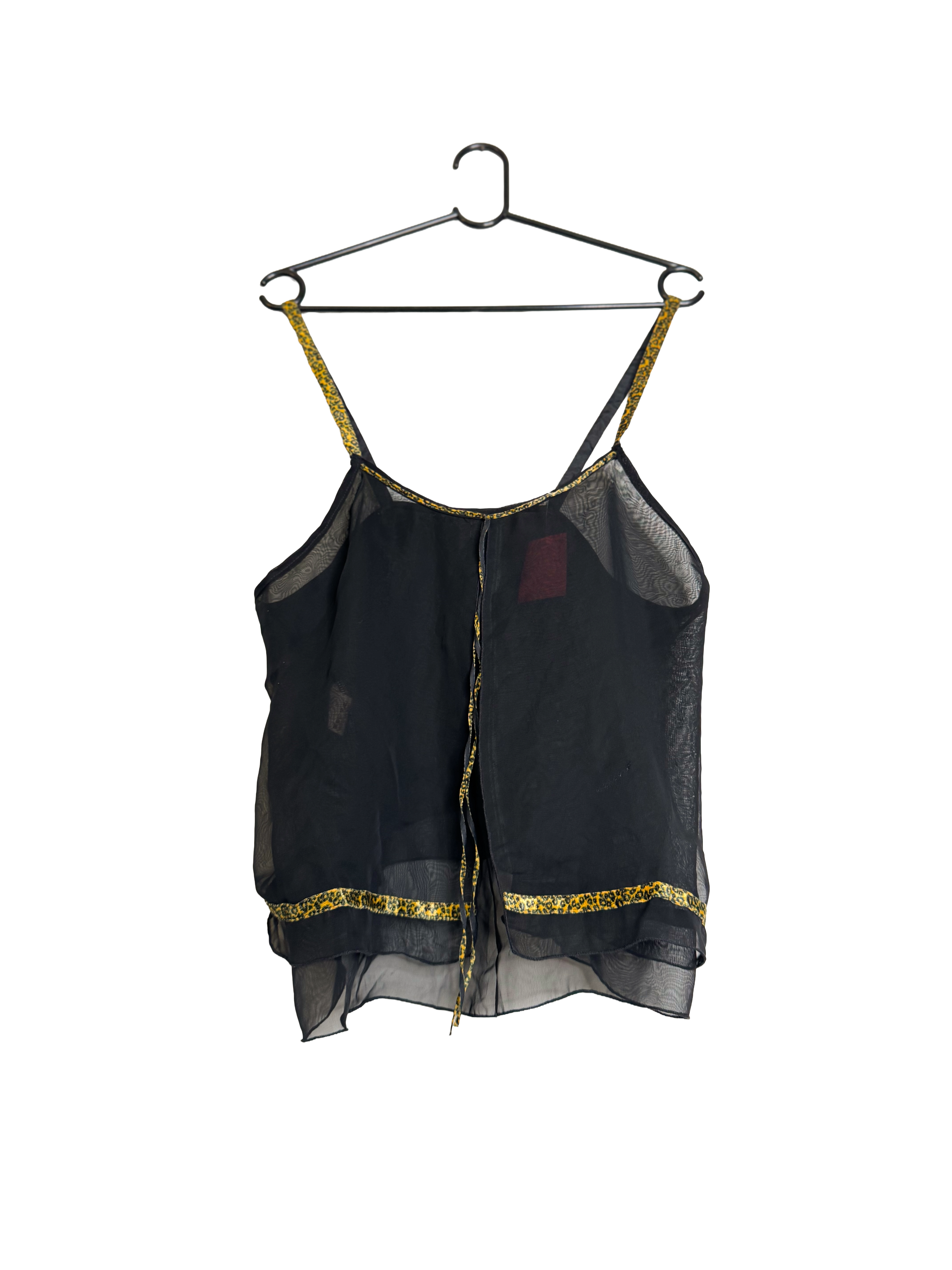 Sheer Leopard Trim Camisole