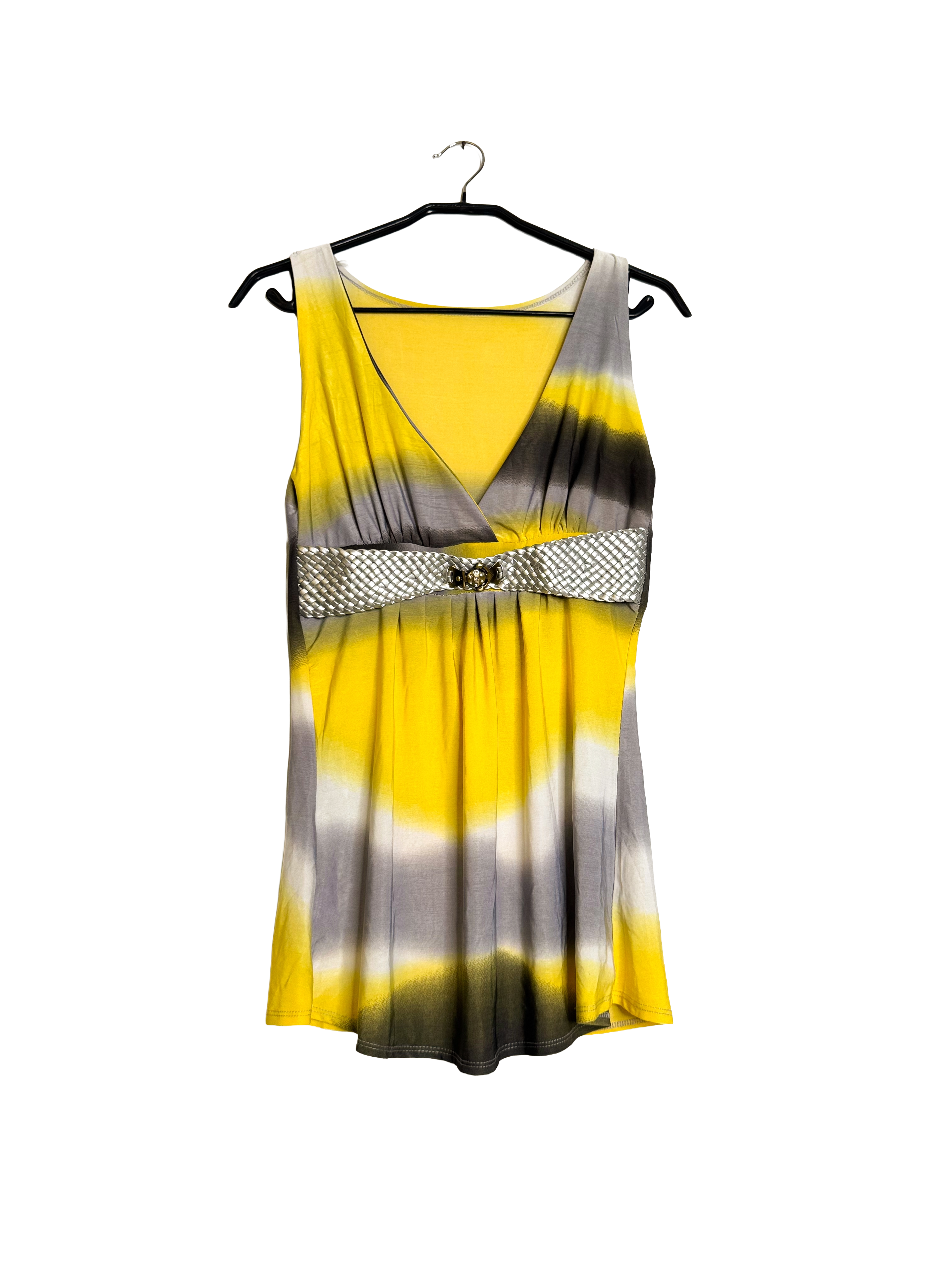 Yellow Gradient Belted Top