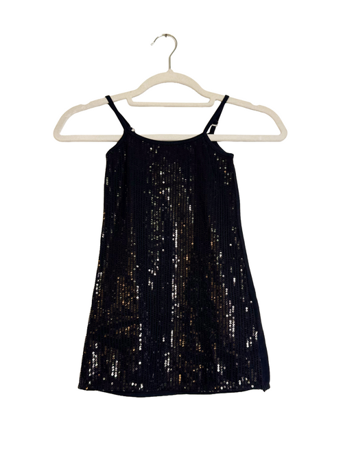 Black Sequin Tank Top